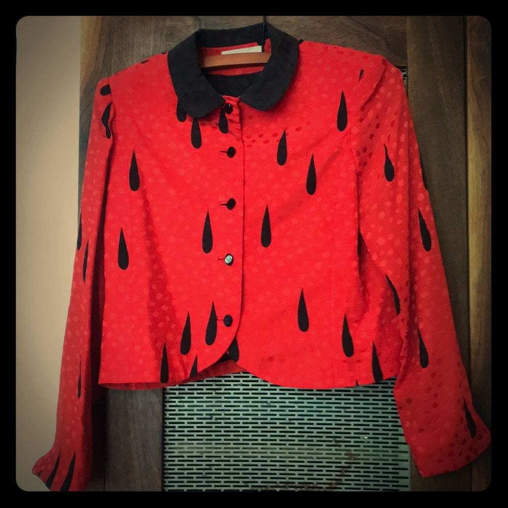 David Hayes Cropped Jacket and Blouse